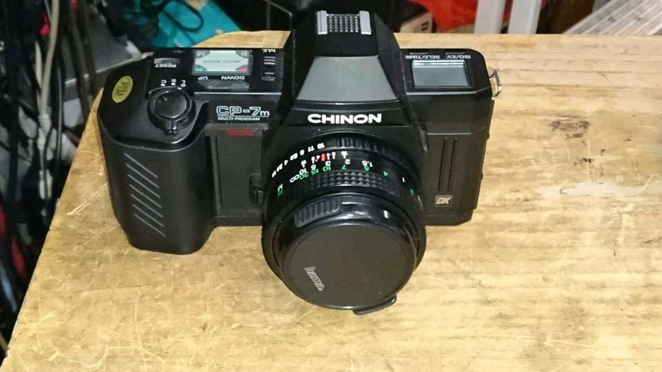 CHINON CP-7m + CHINON Auto S-380 + 2 Objektive, guter Zustand!