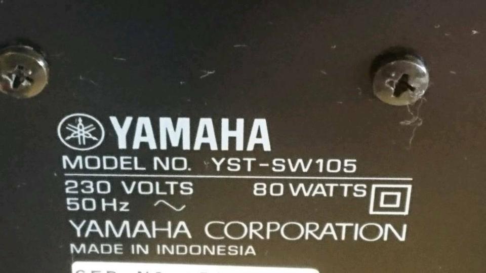 YAMAHA YST-SW105 Subwoofer System, 1 Aktiv-Lautsprecher