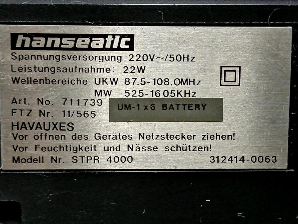 HANSEATIC Havauxes STPR4000, Ghettoblaster mit Plattenspieler!!!