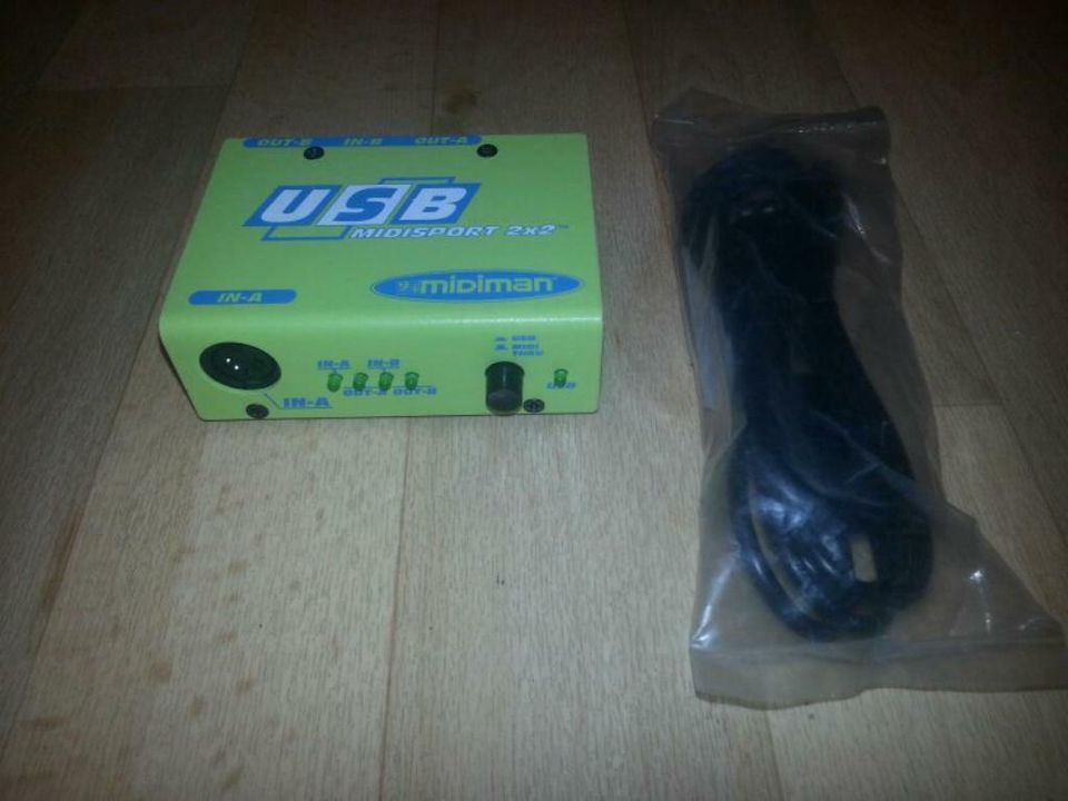 MIDIMAN USB Midisport 2x2; mit neuem USB-KABEL, sehr gut!!