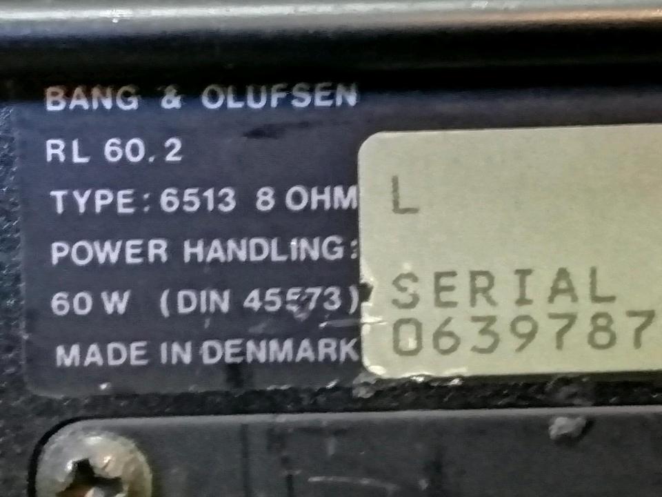 BANG & OLUFSEN RL 60.2, 2 Boxen, Type: 6513 + 2 Original-Ständer