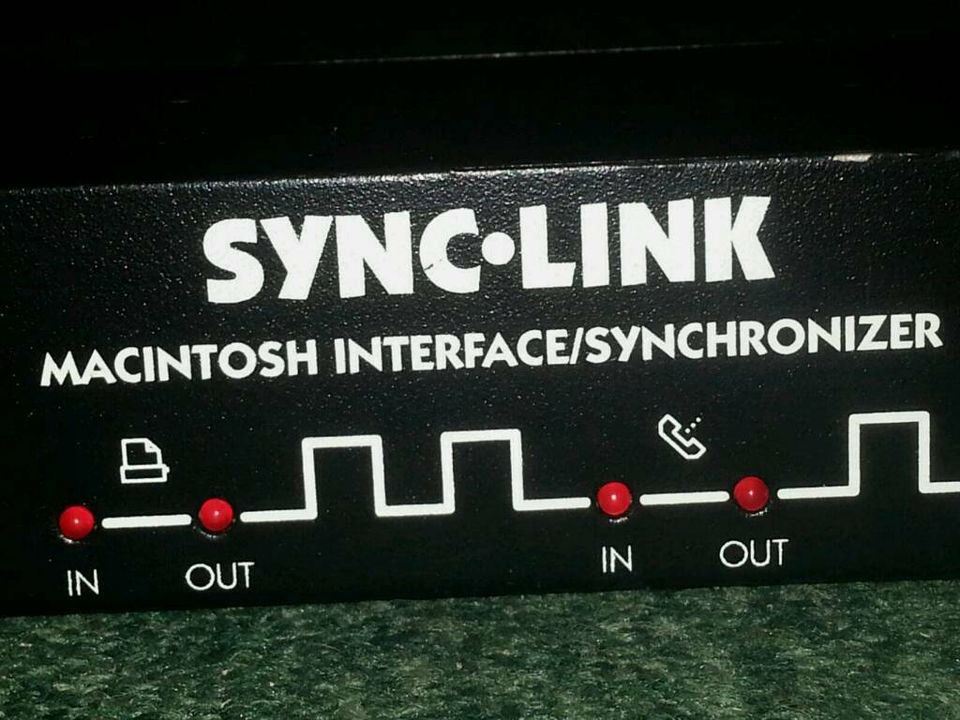 JL COOPER SYNC-LINK Macintosh; MIDI Interface Synchronizer, toll!