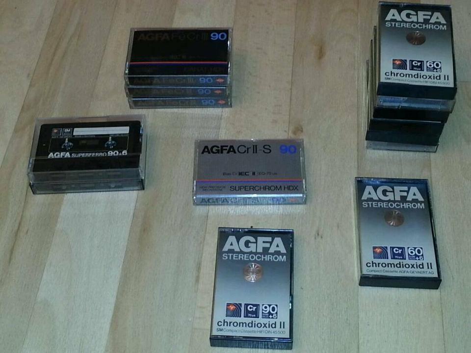 14 AGFA Audio-Cassetten; verschieden; gebraucht! Guter Zustand!