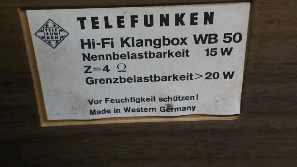 TELEFUNKEN WB-50 HiFi Klangbox, 2 Lautsprecher