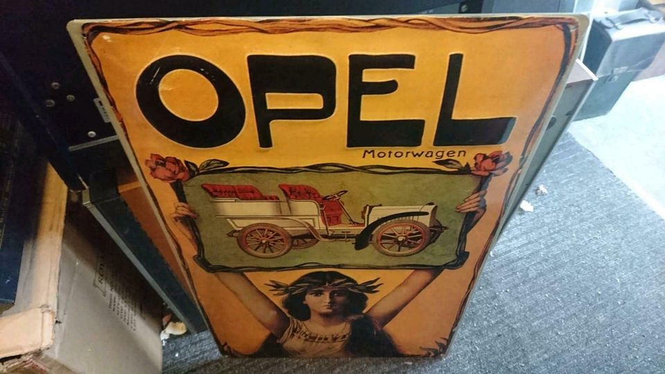 BLECHSCHILD OPEL Motorwagen, guter Zustand!