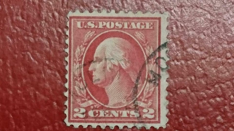 Briefmarke USA Washington Franklin, 2 Cents, guter Zustand!