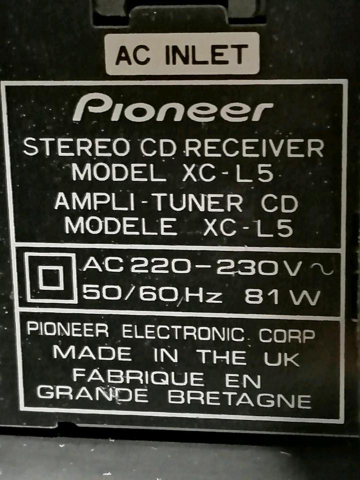 PIONEER Receiver XC-L5 (CD/Tuner/Verstärker)+Cassetten-Deck CT-L5