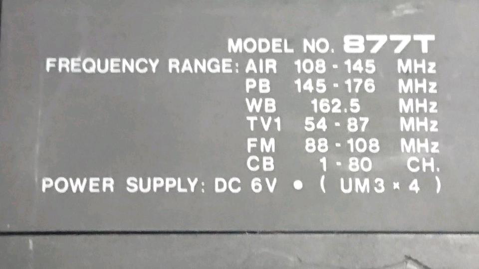 Multiband-Radio Model: 877T TURBO, selten!