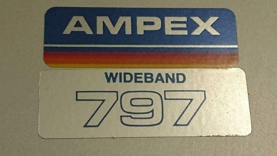 2 AMPEX Wideband 797, Bänder/Metallspulen, NEU, OHNE OVP!