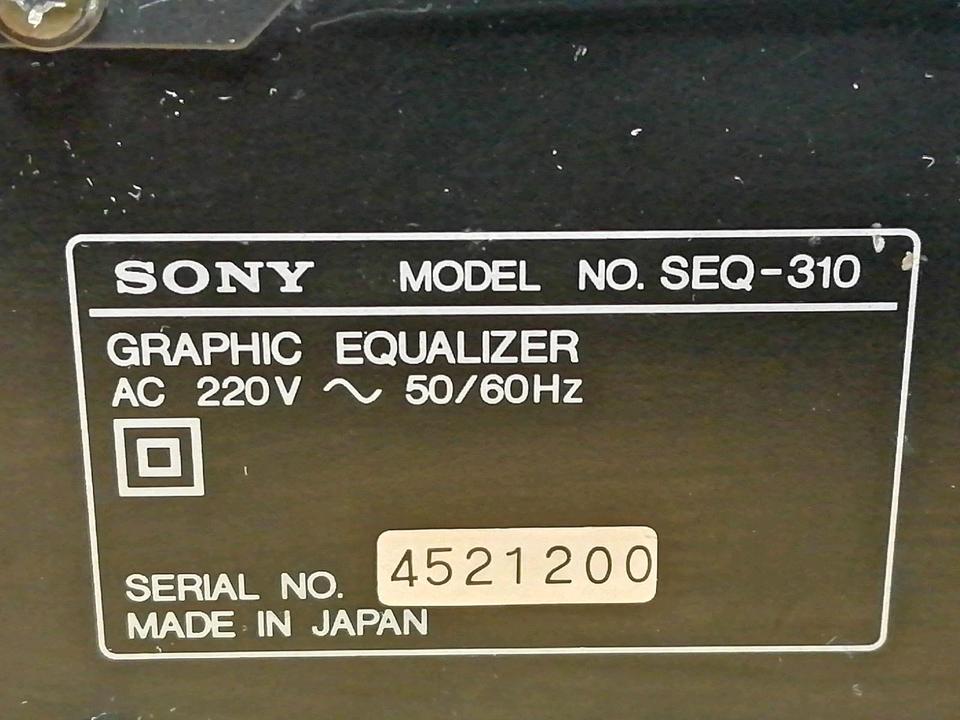 SONY SEQ-310,Graphic Equalizer, guter Zustand!!
