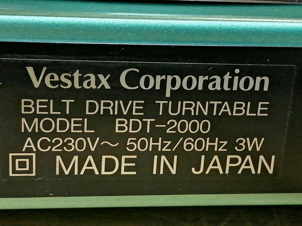 VESTAX BDT-2000, Plattenspieler + ORTOFON Nadelsystem!!