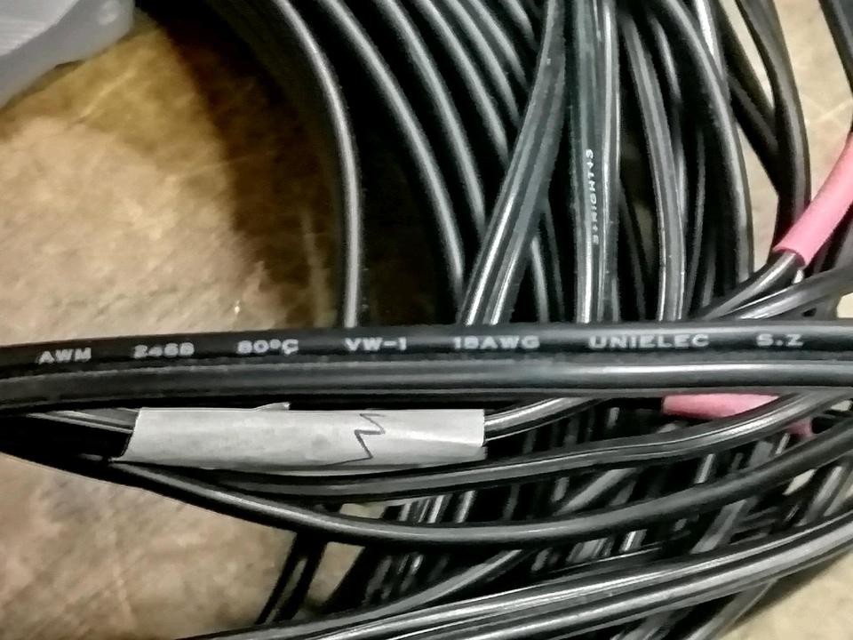 3 Lautsprecherkabel awm 2468 vw-1, 18 ang unielec, guter Zustand!