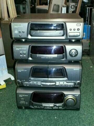 TECHNICS Stereo Anlage: Tuner, CD, Cassette, Processor, toll!