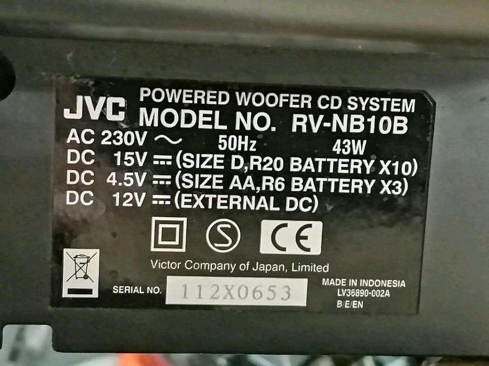 JVC RV-NB10B Ghettoblaster, guter Zustand!!!