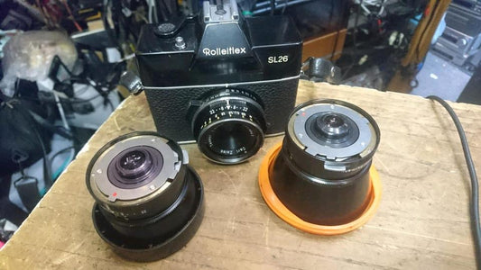 ROLLEIFLEX SL26, Analog-Kamera mit 3 Objektiven + Original-Koffer