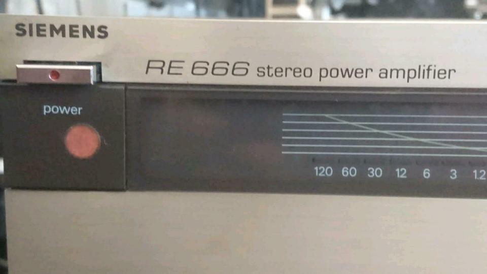 SIEMENS RE 666 Stereo Power Amplifier, guter Zustand!