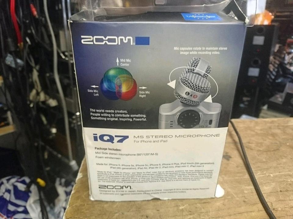 IQ7 ZOOM Ms Stereo-Mikrofon für IPhone und IPad!! Neu & OVP!!