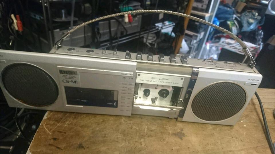 AIWA CS-M1, Micro Stereo Radio-Cassetten-Recorder, etwas DEFEKT!!