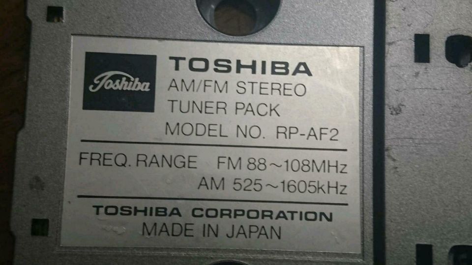 TOSHIBA KT-VS2 Walkman, etwas DEFEKT! + RP-AF2 Tuner Pack