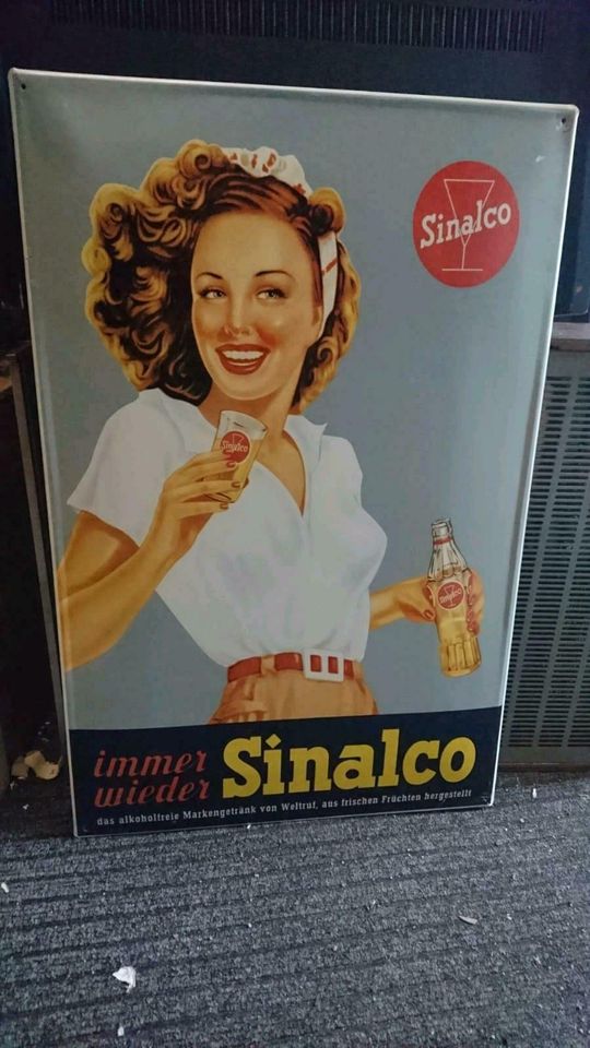 BLECHSCHILD "SINALCO", alte Reklame, guter Zustand!