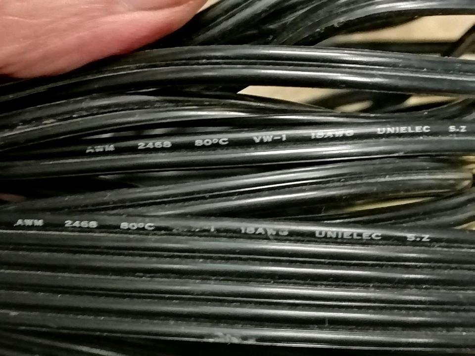 3 Lautsprecherkabel awm 2468 vw-1, 18 ang unielec, guter Zustand!