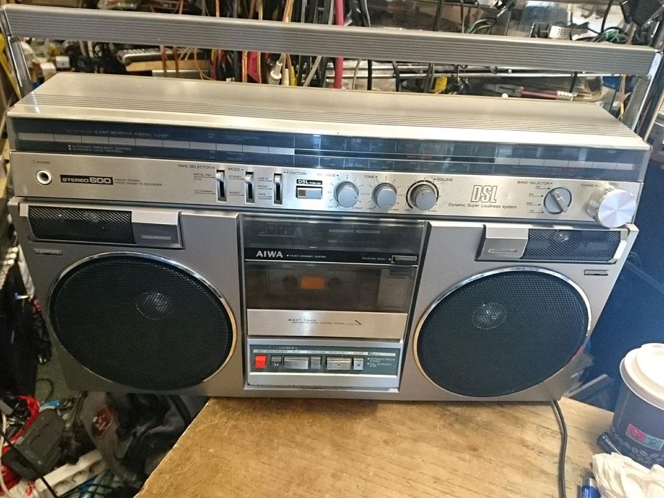 AIWA CS-600E, Radio-Cassetten-Recorder, etwas DEFEKT!!