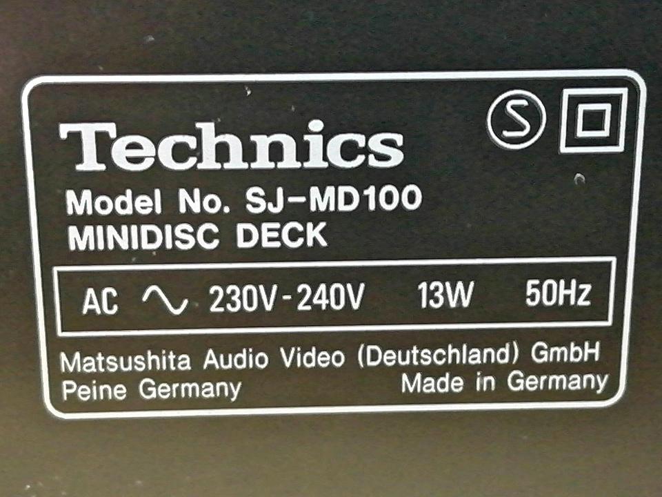 TECHNICS SJ-MD100, Minidisc-Recorder, guter Zustand!!