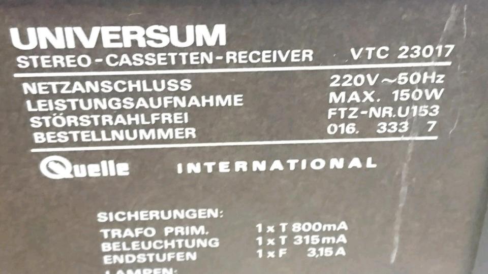 UNIVERSUM VTC 23017 Stereo Cassetten Receiver, guter Zustand!!