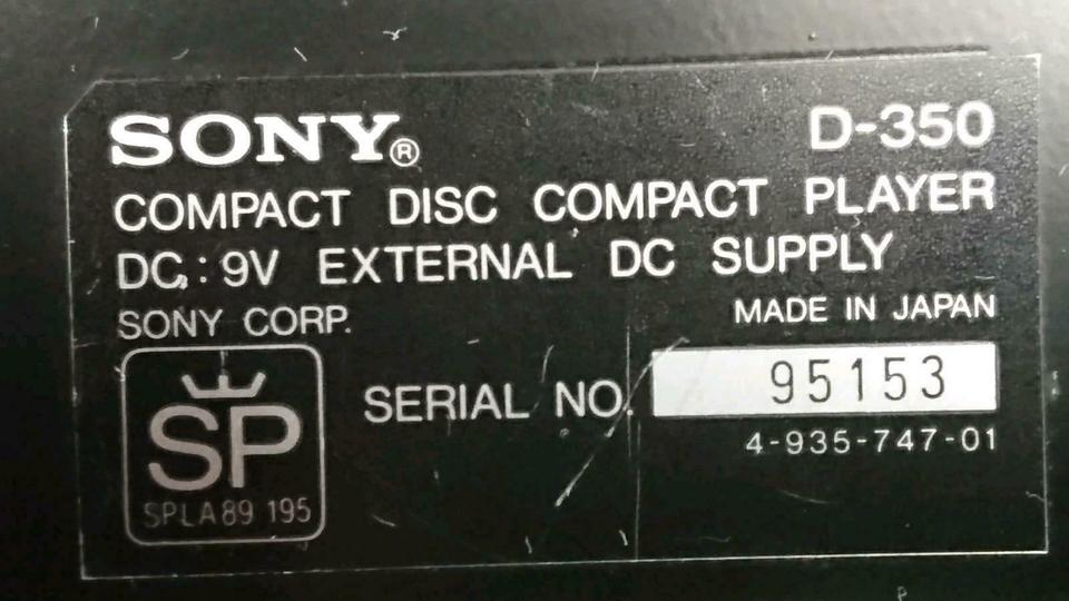 SONY D-350, Discman/CD-Player, mit Zubehör, DEFEKT!!