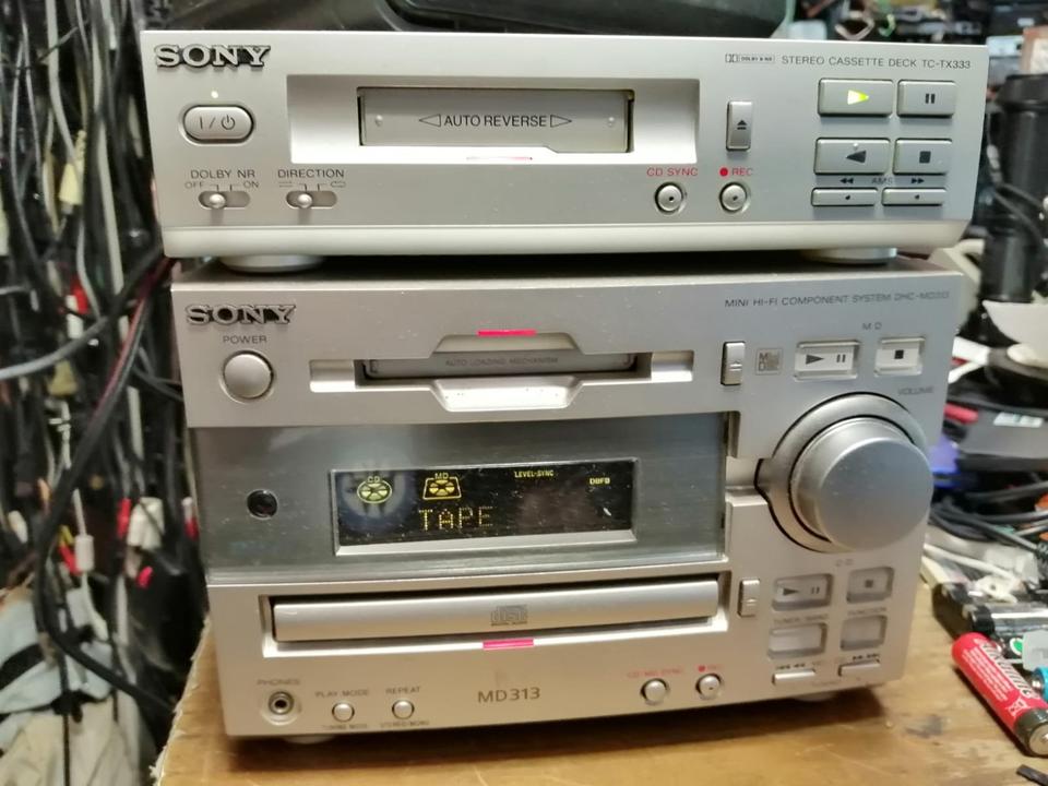 SONY HCD-MD313 CD Receiver und TC-TX333 Cassetten-Deck!!