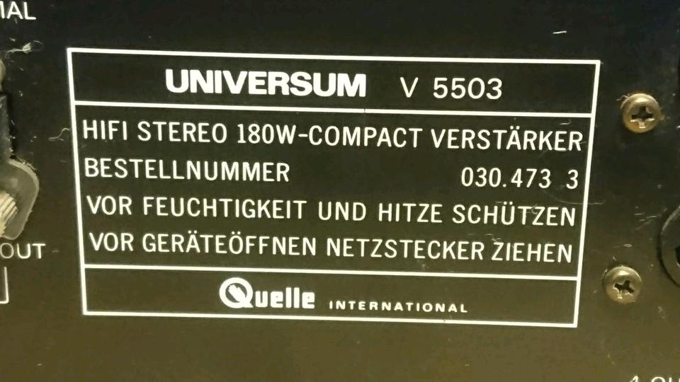 UNIVERSUM System Hifi 4000 Amplifier und Tuner!!