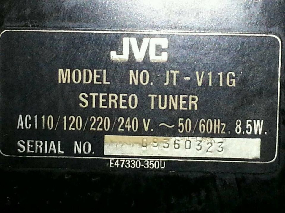 JVC JT-V11G; Stereo Tuner, guter Zustand!