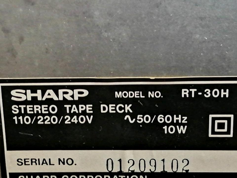 SHARP RT-30H, Cassetten-Deck, DEFEKT!!!