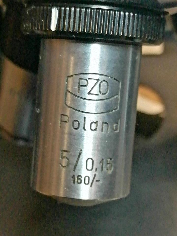 MIKROSKOP PZ0 WARSZAWA S72 25537, Lampe mit Kabel FEHLT!!