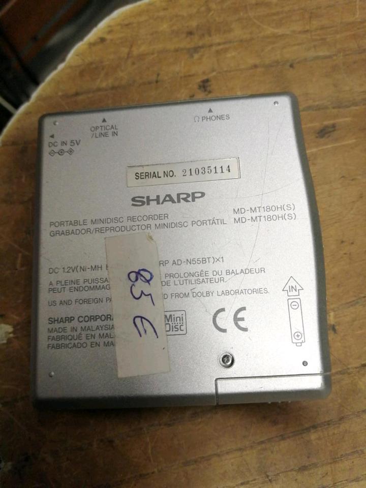 SHARP MD-MT180H(S), MiniDiscman mit Original-Adapter!!!