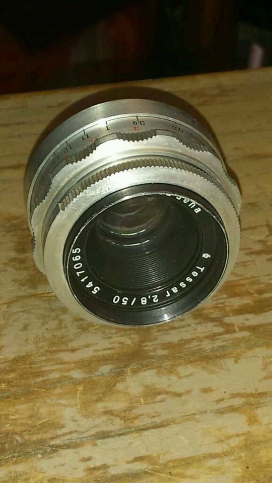 TESSAR Carl Zeiss Jena 2,8/50; Objektiv, sehr guter Zustand!