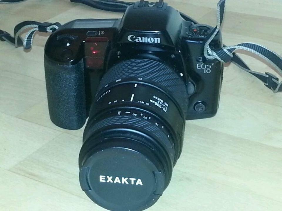 CANON EOS 10 Analog-Camera+EXAKTA Objektiv 70-300mm + HAMA HTMC