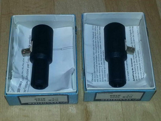 2 SENNHEISER GZS 1001; Stecker/Verlängerung für Mikrofone, NEU &