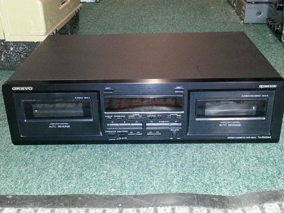 ONKYO TA-RW244; Stereo Cassetten Tape Deck, Doppel-Deck