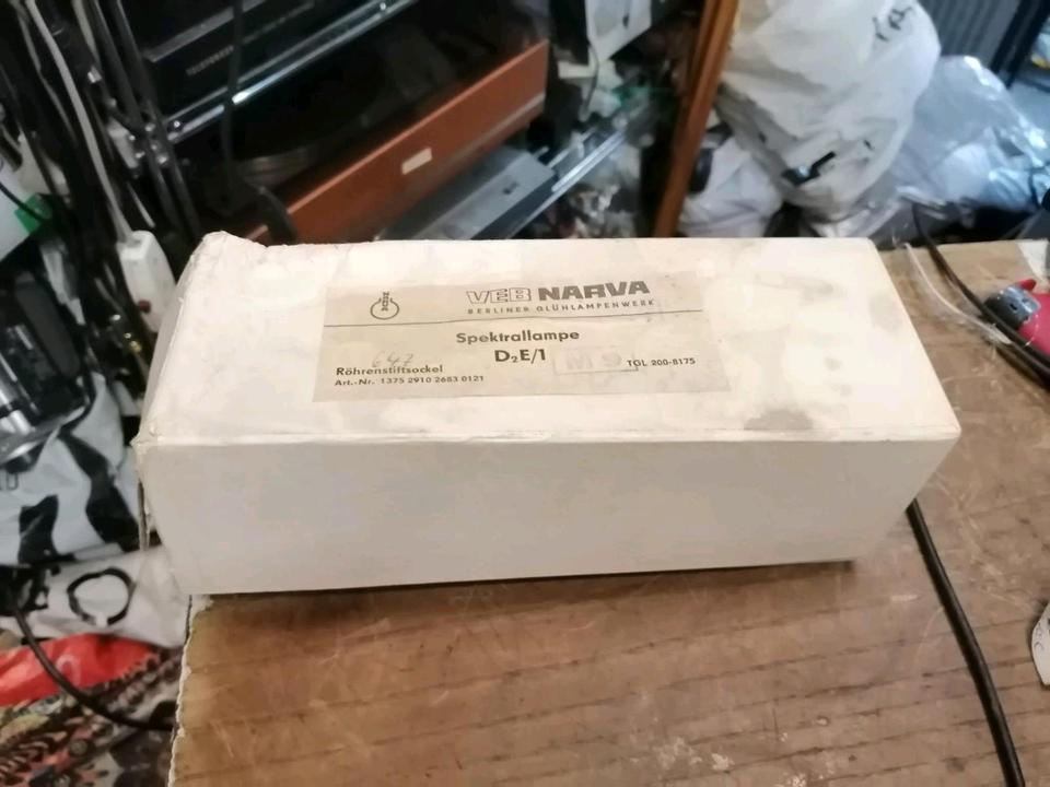 NARVA D2E, Röhren Spektrallampe, NEU & ORIGINALKARTON!!!