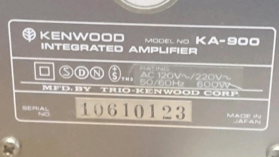 KENWOOD KA-900 Integrated Amplifier