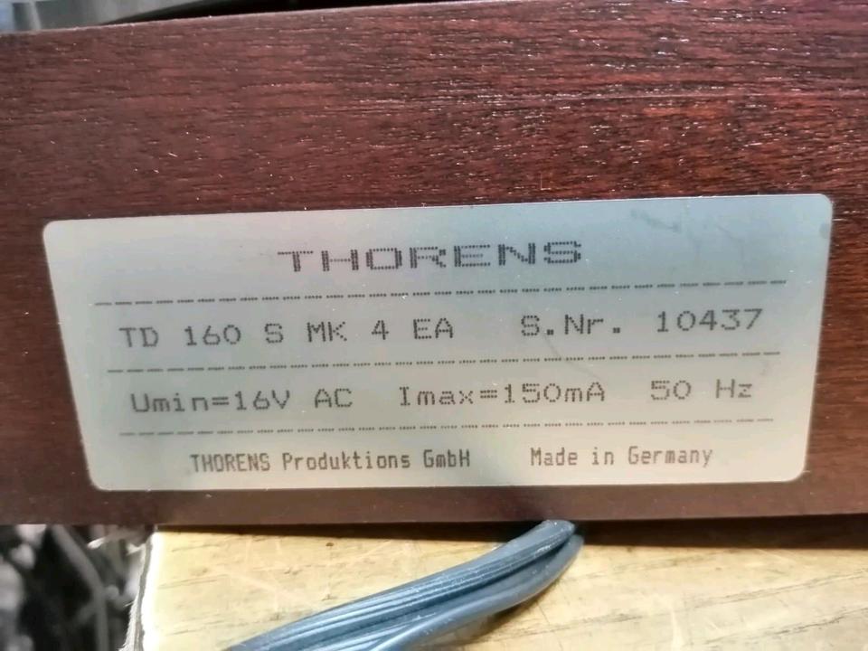 THORENS TD 160S MK 4 EA, Plattenspieler, etwas DEFEKT!!