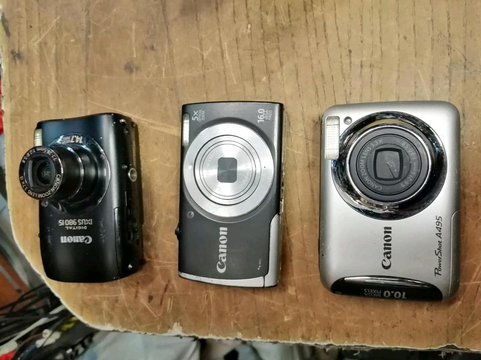 CANON IXUS 980IS, POWERSHOT A2500 + A495, 3 Kameras, DEFEKT!,