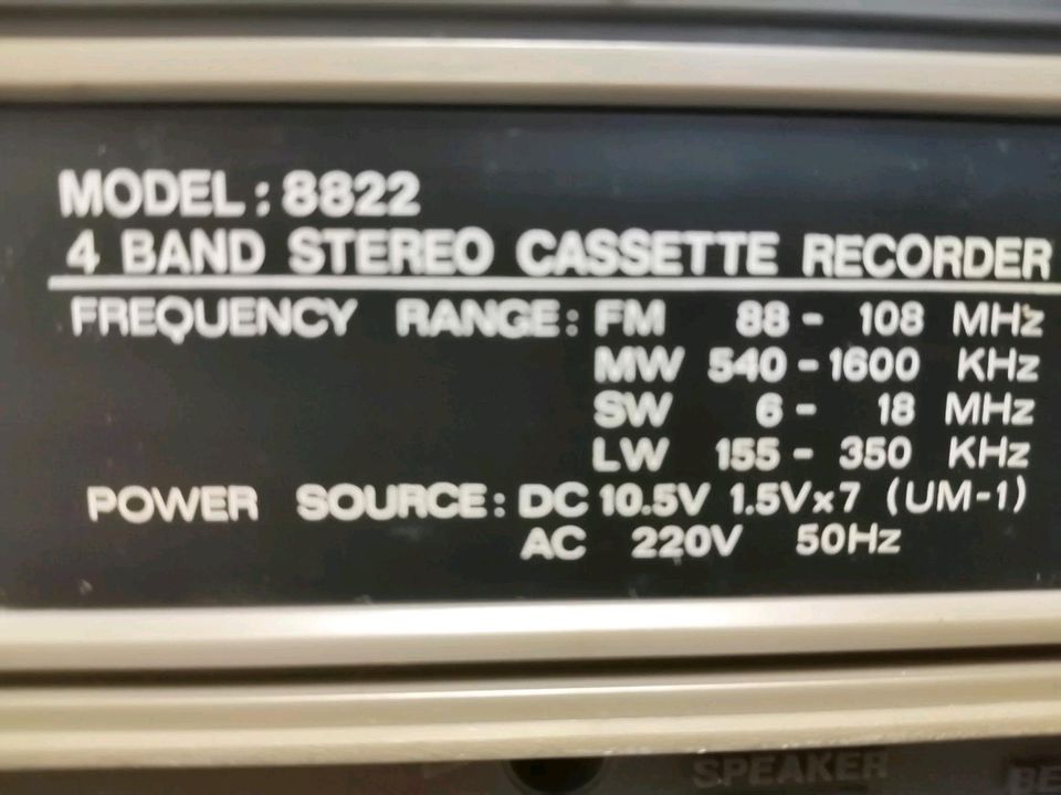 CONTEC Model: 8822, Stereo Doppel-Radiocassetten-Recorder!!