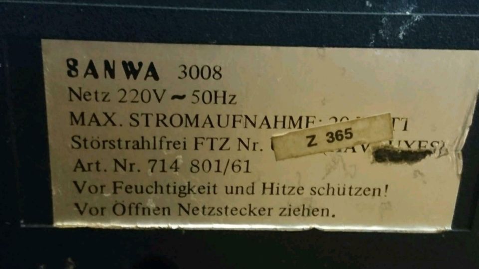 SANWA 3008, TV/Cassette und Radio in einem Gerät, etwas DEFEKT!