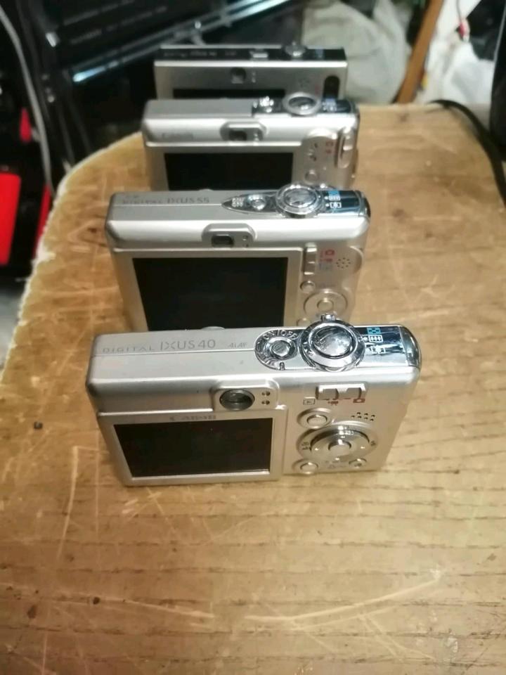 CANON IXUS 70/60/55 und 40, 4 Digital-Kameras, DEFEKT!!!