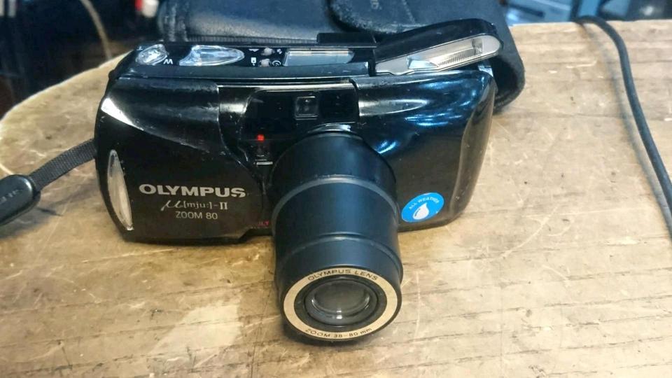 OLYMPUS Mju-II ZOOM 80, Analog-Kamera mit neuer Batterie!!