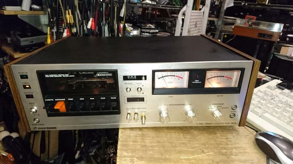 RANK ARENA C900, Stereo Cassette Tape Deck, Cassetten-Deck, Holzd