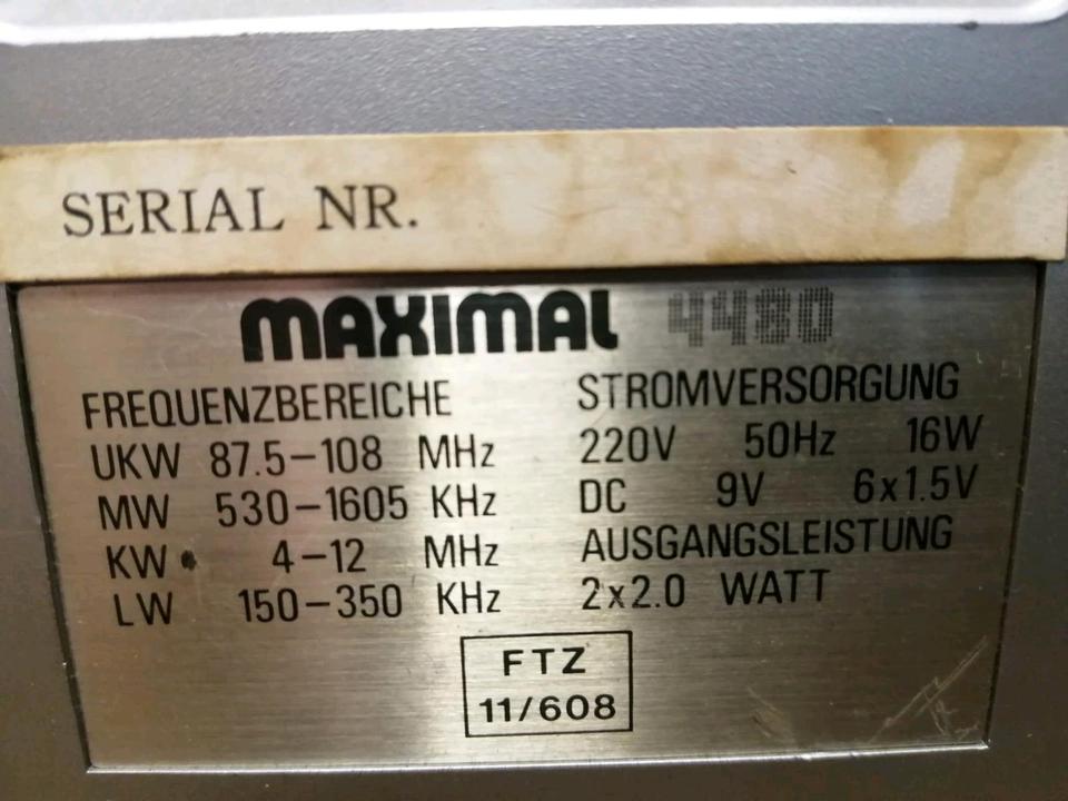 MAXIMAL 4480, Cassetten-Recorder, etwas DEFEKT!!!