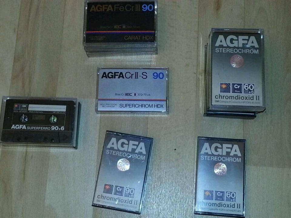 14 AGFA Audio-Cassetten; verschieden; gebraucht! Guter Zustand!